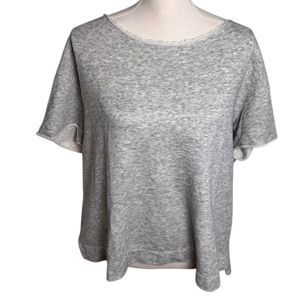 Alex Mill heathered gray boxy slub french terry cotton tee M